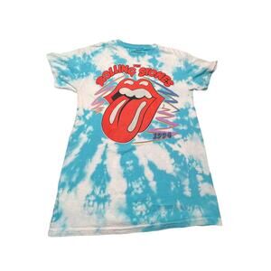 The Rolling Stones‎ Distressed Tie Dye Graphic Tee Size S